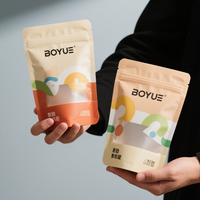 Sachet Doypack pour granola à impression numérique, haute résistance, thermoscellable, de qualité alimentaire, pour l'emballage de snacks et d'aliments en conserve