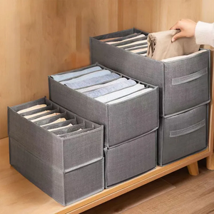 Foldable Non-Woven Fabric Organizer <strong>Box</strong> <strong>Wardrobe</strong> Jeans Storage <strong>Box</strong> for Clothes Shirt - Product Image 1