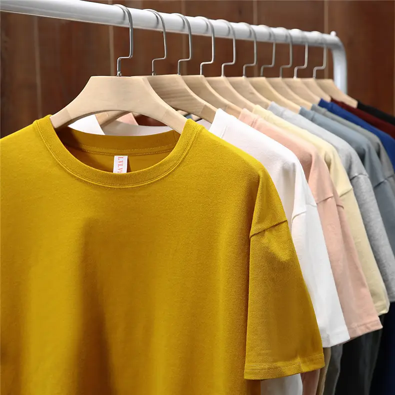OEM design 100% cotton 210gsm men tshirts high quality custom branded logo mens tee shirt