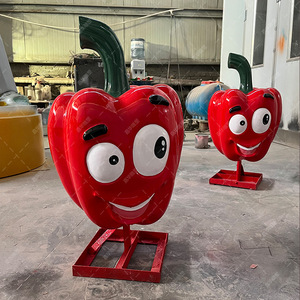 ประติมากรรมพริกหยวกไฟเบอร์กลาส งานแฮนด์เมด ตั้งพื้น ตกแต่งสวนกลางแจ้ง - Product Image 2