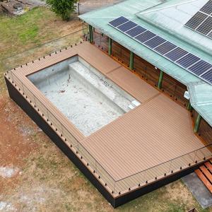 Không thấm nước sân sau sàn chống thối chống phai sân thượng Bảng Gỗ nhựa <span class=keywords><strong>composite</strong></span> chống trượt <span class=keywords><strong>decking</strong></span> - Product Image 1