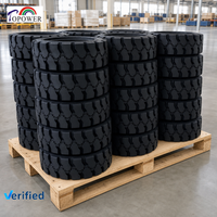 Ban Forklift Solid untuk Medan Kasar, Tahan Beban Berat, Stabil, Cocok untuk Gudang dan Situs Logistik yang Sibuk 27*10-12 TP301