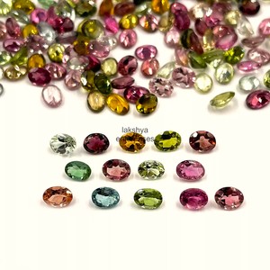 6x8mm Natural <b>Tourmaline</b> Oval Cut Gemstones Beads For Jewelry Making Faceted Loose Calibrated Multi <b>Tourmaline</b> Stone Wholesale - Product Image 1