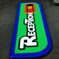 Panneau publicitaire lumineux LED personnalisé double face en aluminium et acrylique, enseigne murale rétroéclairée, logo lumineux, extérieur, étanche