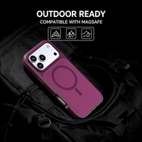 Coque de téléphone hybride robuste pour iPhone 18 17 16 15 14 Pro Max, protection renforcée, coque magnétique en PC et TPU avec emballage de vente au détail