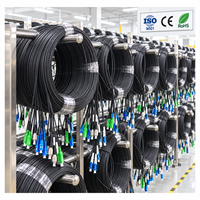 Câble de descente extérieur GJYXFCH avec messager FRP, câble à fibre optique FTTH pré-terminé SC APC SC UPC