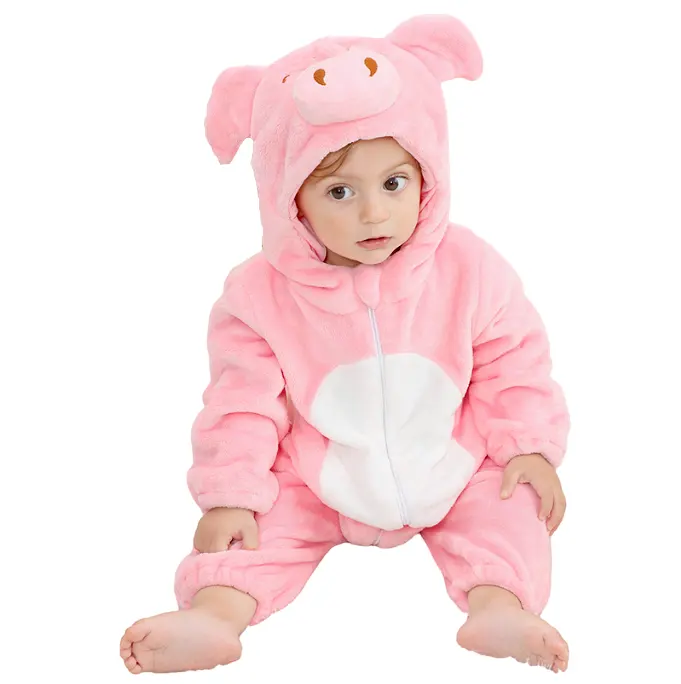 फलालैन बेबी वियर अनुकूलन योग्य नवजात शिशु रोम्पर्स जिपर बेबी पजामा कपड़े