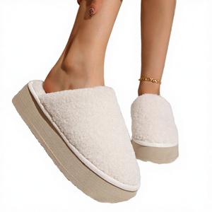 OEM <b>Flip</b>-<b>Flops</b> <b>Slipper</b> Indoor Bedroom Fluffy Fur Sports House Women's Casual Winter Wholesale PU Midsole TPR Outsole New Styles - Product Image 1
