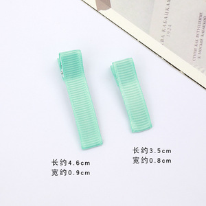 Pinces à cheveux DIY 3,5 cm, type bec de canard, couleur unie, faites à la main, pour bébé, usage quotidien, origine Yiwu - Product Image 3