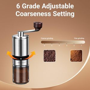 Moulin manuel à café et épices, grande capacité, avec moulin à café expresso et moulin à épices, à noyau en céramique, pour la cuisine - Product Image 3