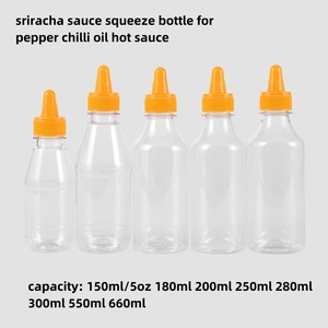 Botella de Plástico Transparente HDPE PET de 500 ml, Reutilizable, de Grado Alimenticio, para Salsas Picantes, Mostaza, Barbacoa, Condimentos y Especias - Product Image 4