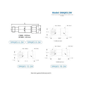 Atténuateur RF 6/8/12/18G 2W/5W/10W 3/10/30/60dB pour tête d'atténuation fixe coaxiale - Product Image 4