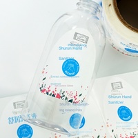 Autocollants adhésifs en papier kraft personnalisés en usine, savon liquide, papier toilette, shampoing, gel douche, lessive, impression de logo