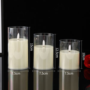 Bougies sans flamme Bougies à piles <span class=keywords><strong>Bougie</strong></span> en verre <span class=keywords><strong>LED</strong></span> Scintillement Danse <span class=keywords><strong>Wick</strong></span> Tea Lights - Product Image 4