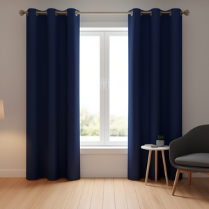Db 2 Panels Navy Blue 42x84 Inch <b>Blackout</b> Window <b>Curtains</b> Grommet Room Darkening For <b>Bedroom</b> Modern Style Solid Color - Product Image 2