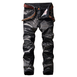 Pantaloni Vintage di alta qualità a quattro colori con stampa tattica in Denim con effetto <span class=keywords><strong>leggero</strong></span> Jeans per <span class=keywords><strong>uomo</strong></span> stile Casual per l'estate autunnale - Product Image 5