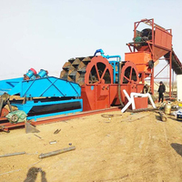 Rivière sable gravier lavage criblage usine roue seau sable déshydratation laveuse sable minier machine à laver équipement