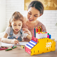 Boîte de rangement de table pour jouets éducatifs Joycat, multifonctionnelle, porte-crayons en bois mignon, boîte à crayons scolaire pour enfants