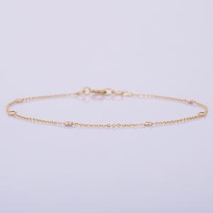 ทำด้วยมือสร้อยข้อมือเพชรสีทองล้วน18K ที่เรียบง่ายปรับได้เครื่องประดับเพชรธรรมชาติสำหรับเป็นของขวัญวันเกิด - Product Image 2