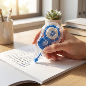 Ruban <span class=keywords><strong>correcteur</strong></span> haute capacité 16M, ergonomique, transparent, avec mécanisme à engrenages bleu fluide pour le bureau et l'école - Product Image 6