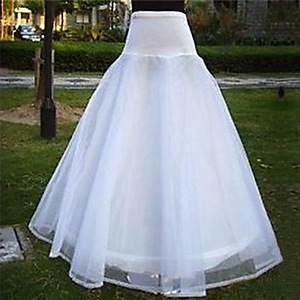 <span class=keywords><strong>Jupon</strong></span> de robe de mariée taille haute, effet ventre plat, à cerceau unique, double couche de <span class=keywords><strong>tulle</strong></span> <span class=keywords><strong>blanc</strong></span> - Product Image 2