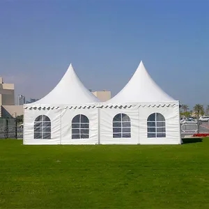 White Wedding Party Tent Outdoor Waterproof Sunproof Pagoda Tent With Side Removable Walls And Window