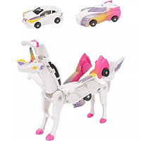 Juguetes de Robot Coche Transformable de Plástico 2 en 1, Vehículo Pegaso Alado para Bebés