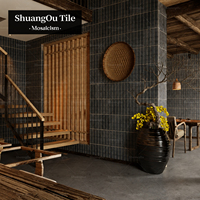 Carrelage mural en porcelaine de luxe en céramique mosaïque, finition émaillée, style Kit Kat, pour la décoration intérieure d'hôtels, salles de bain, cuisines et restaurants