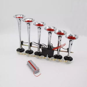 Profesional 12V/24V Free Air Melody Six <span class=keywords><strong>Trompeta</strong></span> Bocina <span class=keywords><strong>de</strong></span> coche con caja <span class=keywords><strong>de</strong></span> interruptor <span class=keywords><strong>de</strong></span> 8 Botones Ajuste utilizado en coche Camión Autobús Barco Bocina <span class=keywords><strong>de</strong></span> aire - Product Image 4