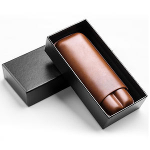 Custodia da Viaggio Personalizzata in Legno di Cedro per Sigari, Humidor in Pelle a 2 Scomparti con Elegante Soluzione di Conservazione e Confezione Regalo alla Moda - Product Image 6