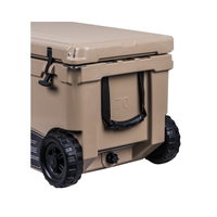 Refroidisseur de glace rigide pour camping en plein air Glacière Portable avec roues