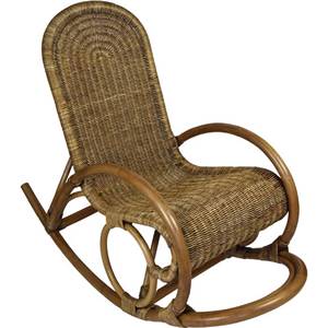 Handmade Contemporary Wicker Rattan Rocking <b>Chair</b>-Breathable Sustainable Outdoor <b>Dining</b> & Living Room Seating Choice - Product Image 1