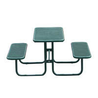 Meubles de patio extérieur maille d'acier enduit thermoplastique table de pique-nique banc extérieur restaurant événement ensemble de salle à manger chaise de table en métal