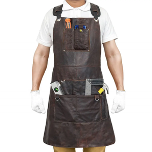 Tablier de cuisine de sécurité personnalisé avec logo pour boucher, multi-usage, unisexe, durable, pour salon, café, lavage de voitures, lavé - Product Image 1