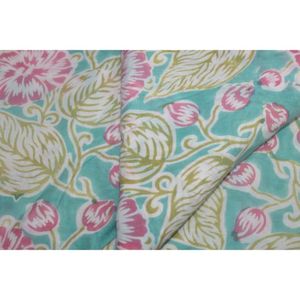 Vintage-Inspired Botanical Hand Block Print 100% Cotton Sustainable Fabric India Boho Clothing Artisan Diapers Bags Curtains - Product Image 2