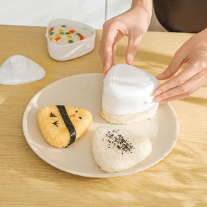 Wholesale Creative Kids Lunch Plastic Rice Mold DIY Kitchen Cooking Tool for <strong>Sushi</strong> Kimbap Storage Triangle Shape - Product Image 4