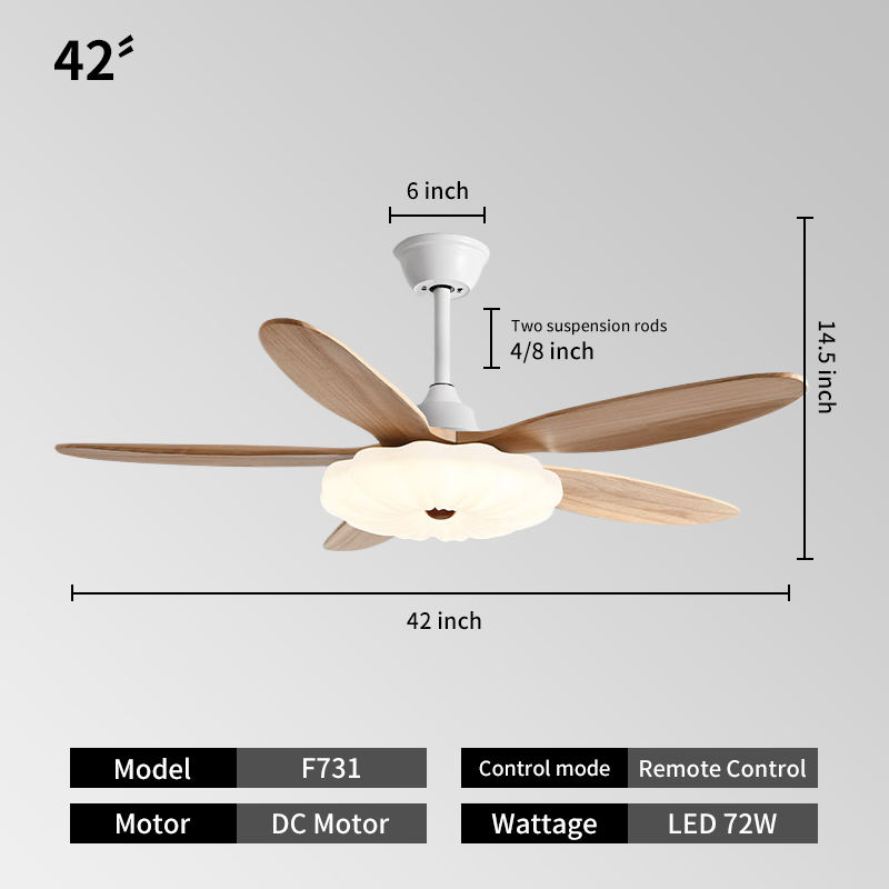 42inch -White + natural wood color