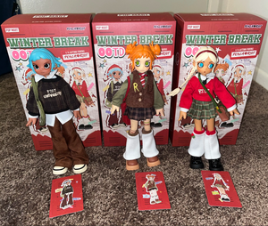 Nouveauté 100% Original POP MART Winter Break Peach <span class=keywords><strong>Riot</strong></span> OOTD Series 1/8 22cm Figurine d'<span class=keywords><strong>action</strong></span> Cadeau de Noël Boîte mystère - Product Image 2