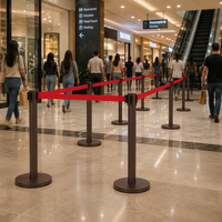 Poteau de guidage rétractable en acier inoxydable pour la gestion des foules – Idéal pour banques, aéroports, hôtels, halls d'accueil et expositions