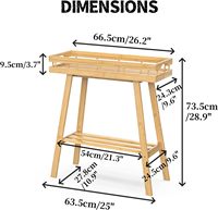 Support pour plantes en bambou Table pour plantes d'intérieur à 2 niveaux pour fenêtre d'intérieur Banc pour plantes hautes Étagère pour pots de fleurs pour le salon