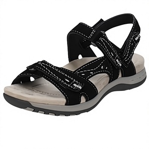 Sandales d'extérieur GON22 pour femmes, à bout carré, en PU, confortables, à bout ouvert, avec boucle, semelle extérieure en caoutchouc, idéales pour l'été et la plage - Product Image 1