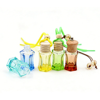 Diffuseur de parfum pour voiture en verre transparent carré de 8 ml, flacon vide avec bouchon pulvérisateur, vente en gros, logo personnalisé, parfum