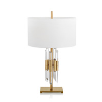 Lampe de table en laiton moderne d'inspiration européenne, haut de gamme, tout en cuivre, design de luxe pour villa, palais, forme de trophée pour salon