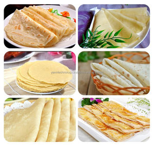 เครื่องทำแพนเค้กเป็ดย่างจีนอัตโนมัติเต็มรูปแบบเครื่องทำเส้นก๋วยเตี๋ยวแรงดันไฮดรอลิกเค้ก Pita