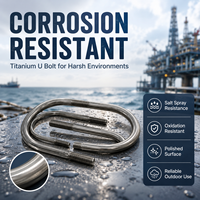 Boulon en U en alliage de titane sur mesure, haute précision, résistant à la corrosion, pour la fixation de pipelines marins et automobiles