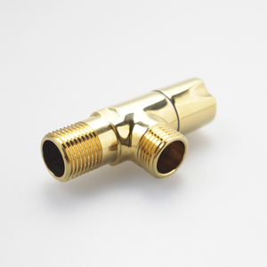 Champagne Chrome Brass Leak-proof chống cháy nổ dòng chảy lớn Gốm Cartridge FKM niêm phong góc Van nóng lạnh phổ nhà vệ sinh - Product Image 6