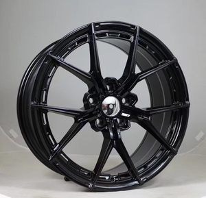 Nouvelles jantes de voiture HRW PROJECT Hyper Black Multi Spoke 18-19 pouces 5X114.3mm PCD 35mm ET en alliage d'aluminium forgé universelles, garantie 3 ans - Product Image 4