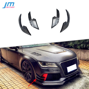 ครีบข้างกันชนหน้า4ชิ้น/เซ็ตตัวแยกครีบสปอยเลอร์สำหรับรถ Audi <span class=keywords><strong>A6</strong></span> RS6 2013-2016 RS7 2013-2016ตกแต่งขอบท้ายรถคาร์บอนไฟเบอร์ - Product Image 1