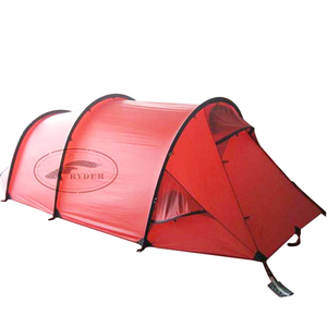 Tenda del Tunnel del palo della lega di nastratura della cucitura leggera di 2-3 persone di trattamento di 4 stagioni stampata su ordinazione con un vestibolo - Product Image 1