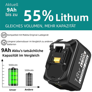 Batería de Repuesto BL1860 para Batería Makita 18V9Ah, Batería de Repuesto para Batería Makita - Product Image 3